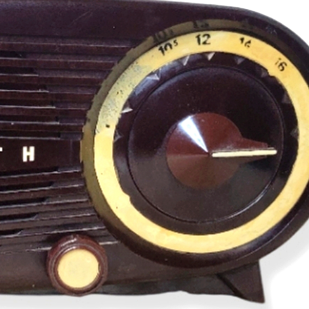 ORIGINAL RARE VINTAGE ZENITH OWL EYES CLOCK 5X06  RADIO STILL WORKS! - Picture 6 of 17